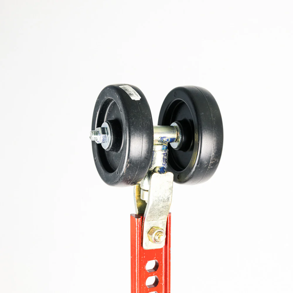 Handyman Jack with Heavy Duty Bottom Plate, 5" Double Wheels with Swivel and Side Foot - Image 5